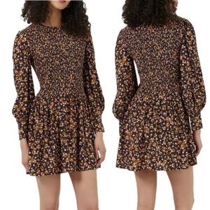 ⭐️NWOT French Connection Floral Smocked Long Balloon Sleeve Dress